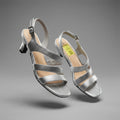 Easy Street Women's Silver Strappy Dress Sandals Size 9 Wide New (Like New)