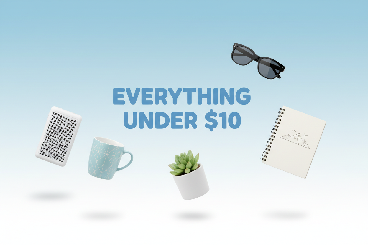 make less liquidation inclined , make more normal , with a couple of products floating around  do not use the yellow and dashed line liquidation theme